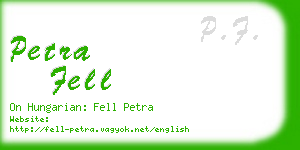 petra fell business card